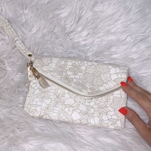 NWOT Urban Expressions light white beige clutch